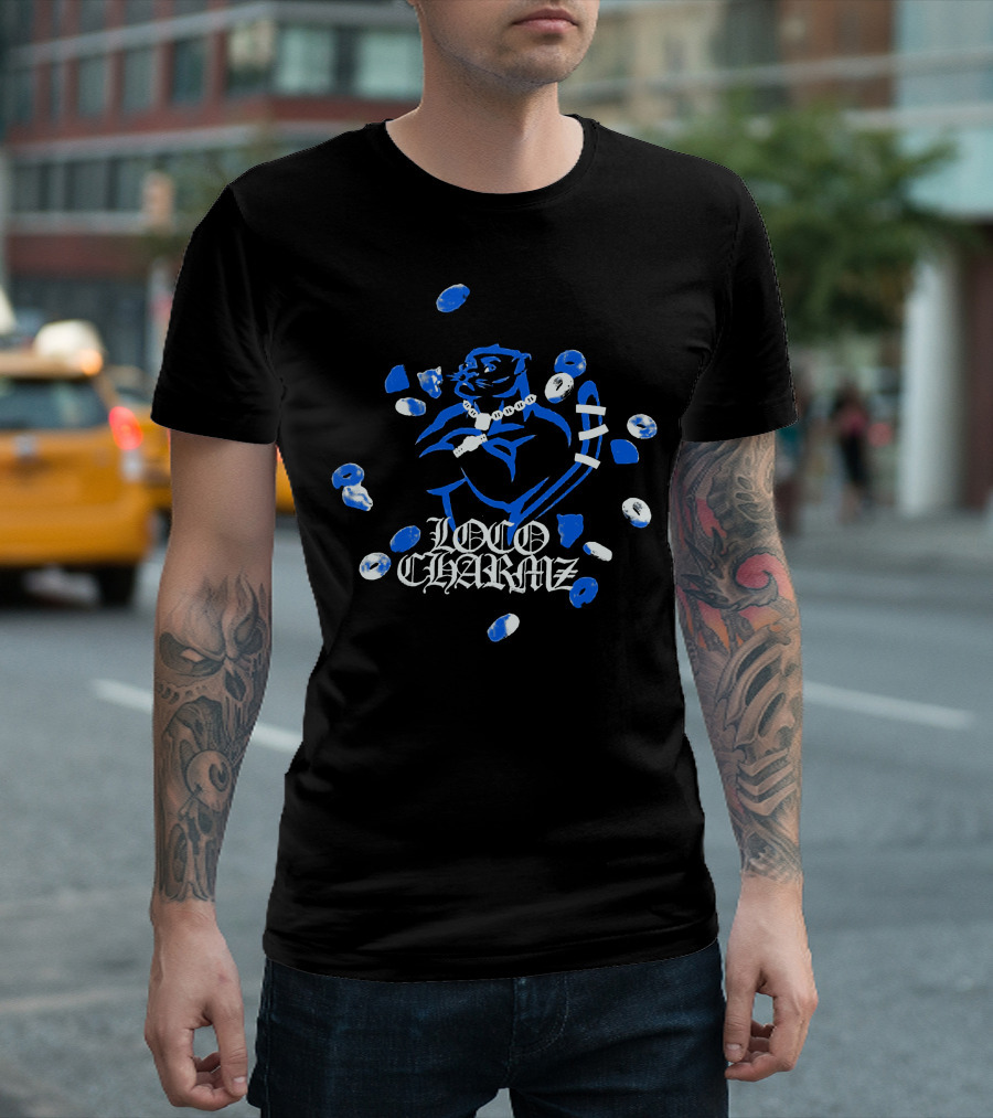 Loco Charmz Luciano Merch Blue Chain T-Shirt