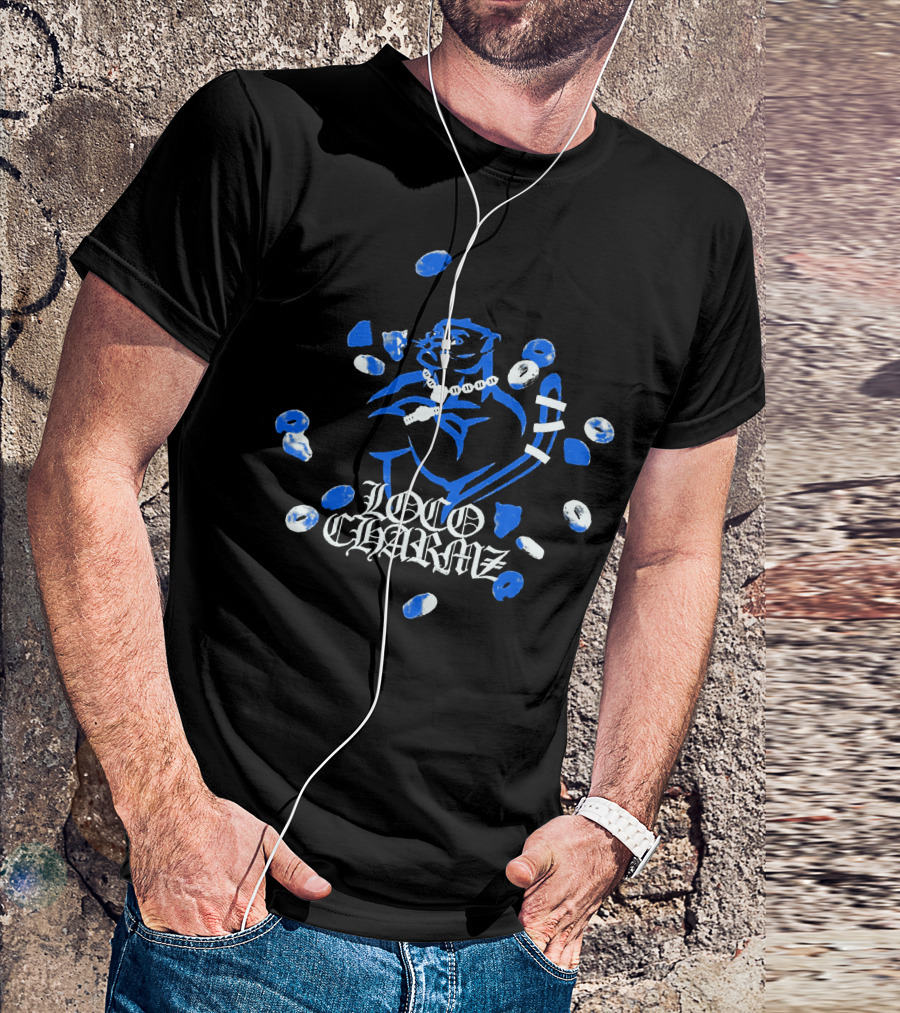 Loco Charmz Luciano Merch Blue Chain T-Shirt