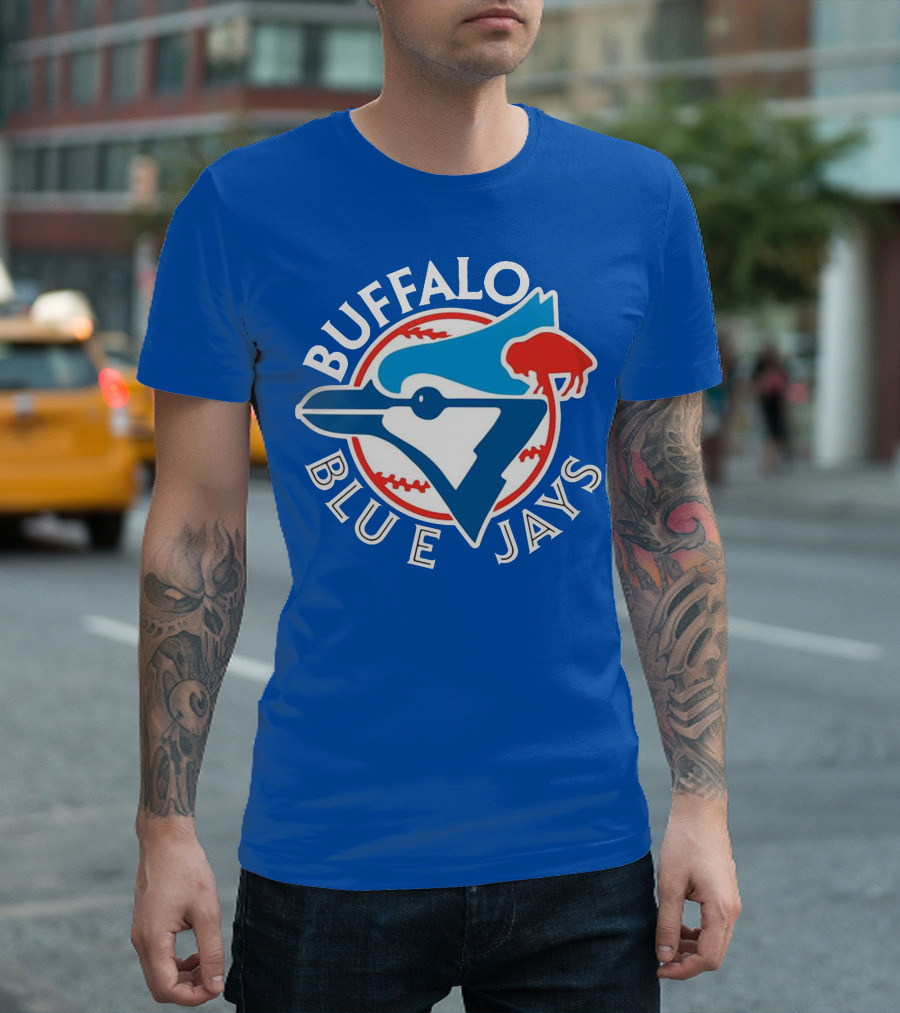 Buffalo Blue Jays Vintage Baseball Logo Fusion T-Shirt