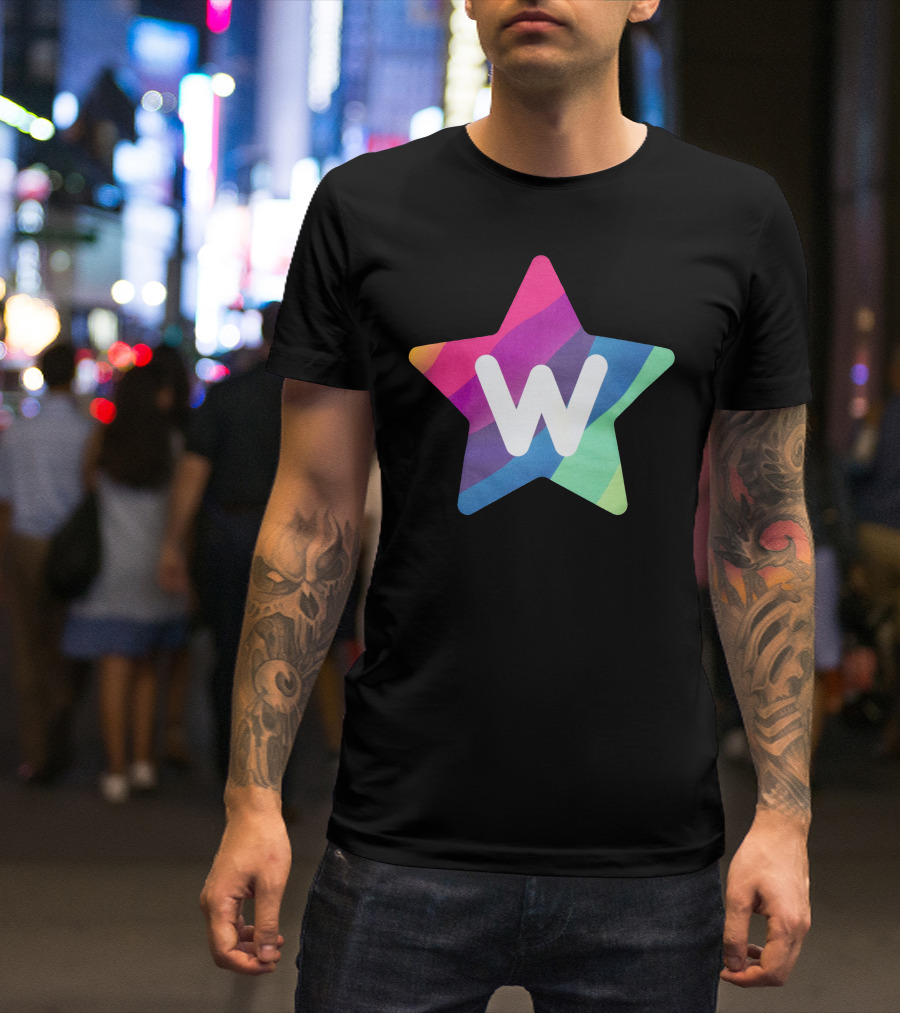 W Star Rainbow Rocket Merch T-Shirt