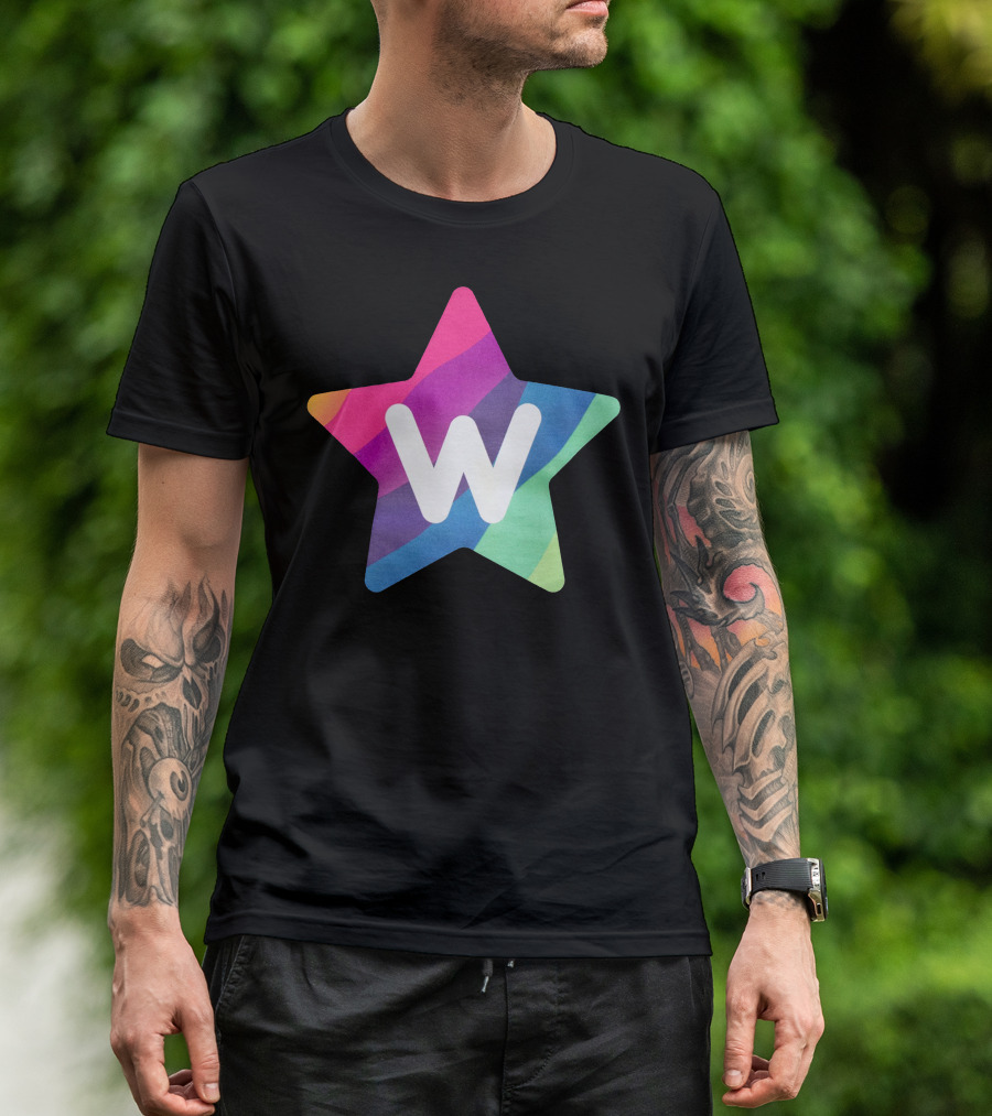 W Star Rainbow Rocket Merch T-Shirt