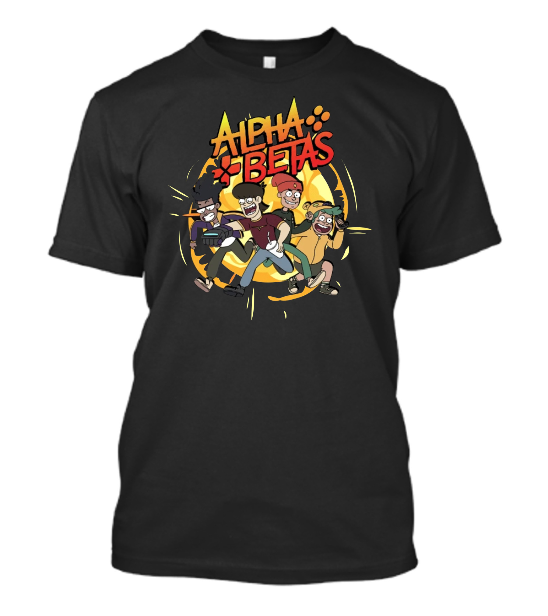 Alpha Betas Animated Characters Action Scene T-Shirt