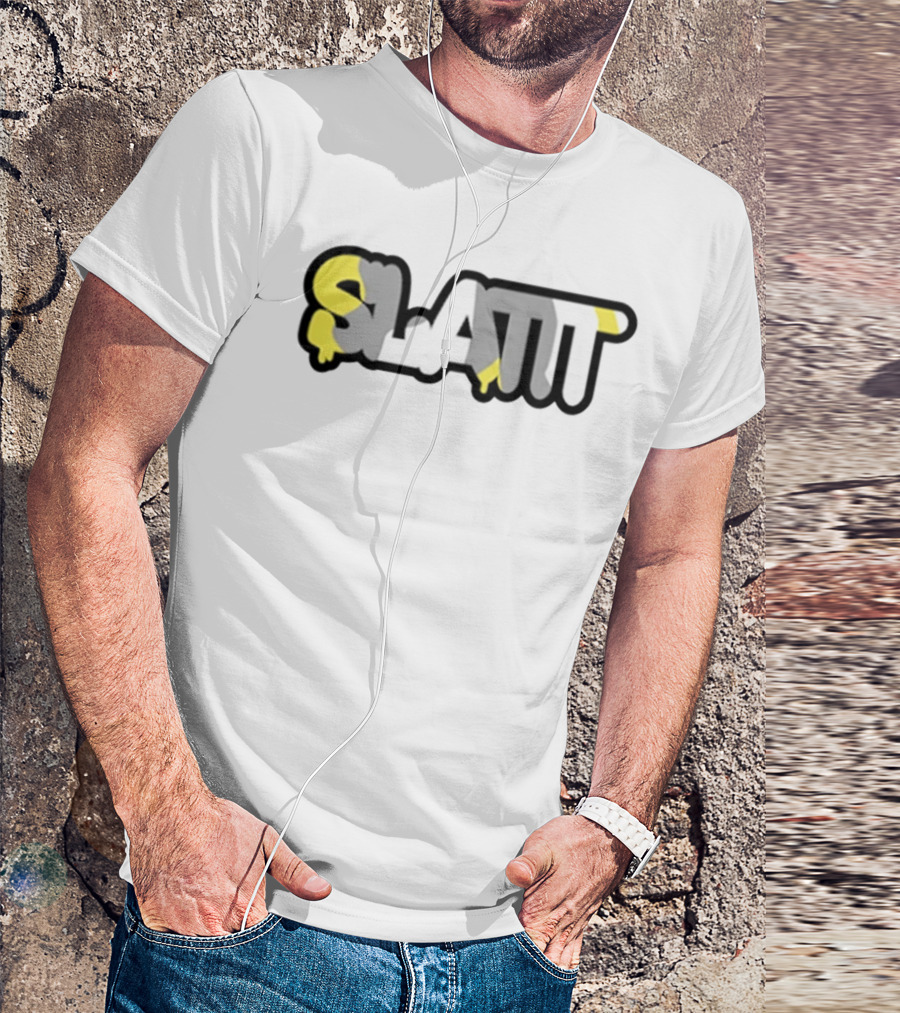 SLATT Graffiti Drip Bold Block Letters T-Shirt