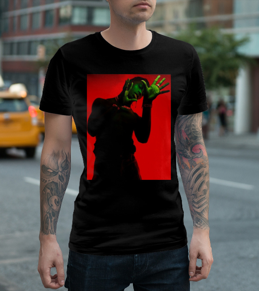Don Toliver Red and Green Artistic Pose Merchandise T-Shirt