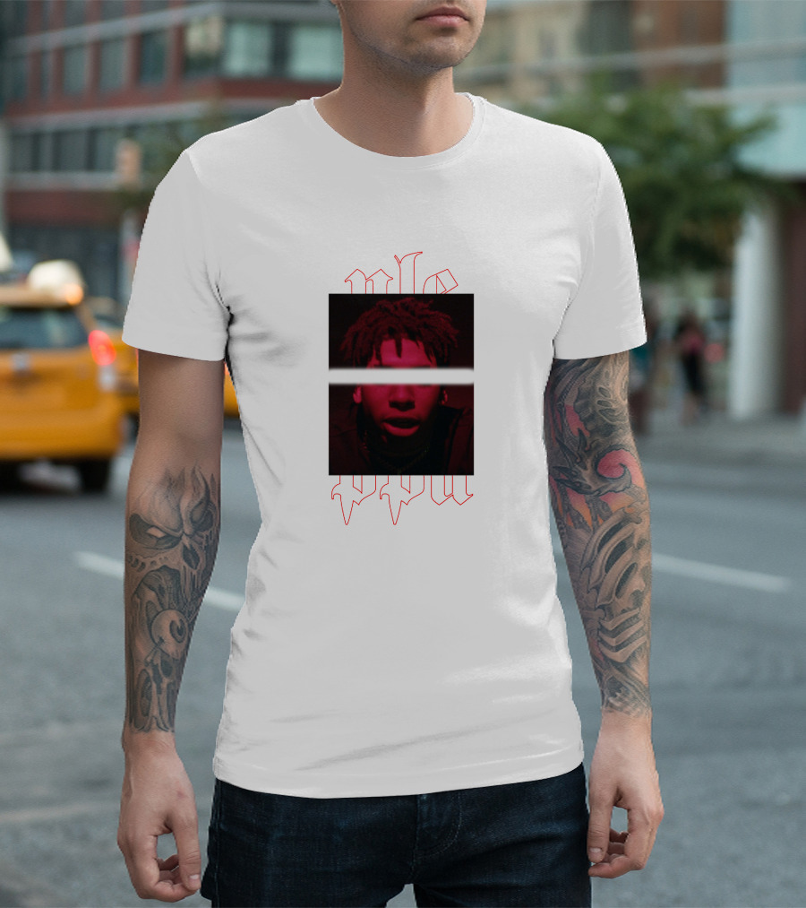 NLE Choppa Red Portrait Merch T-Shirt