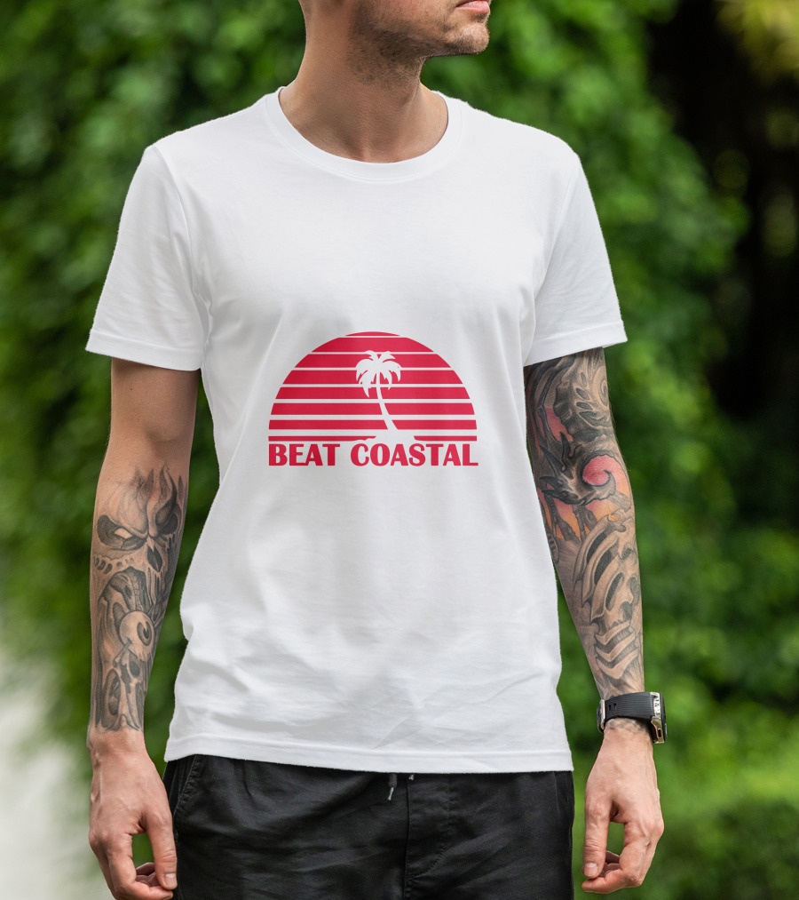 Beat Coastal Sunset Palm Tree T-Shirt