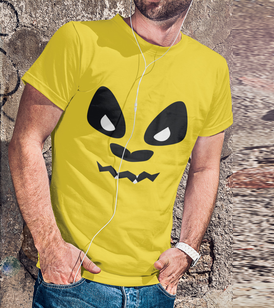 Sapnap Merch Halloween Panda Face Yellow T-Shirt