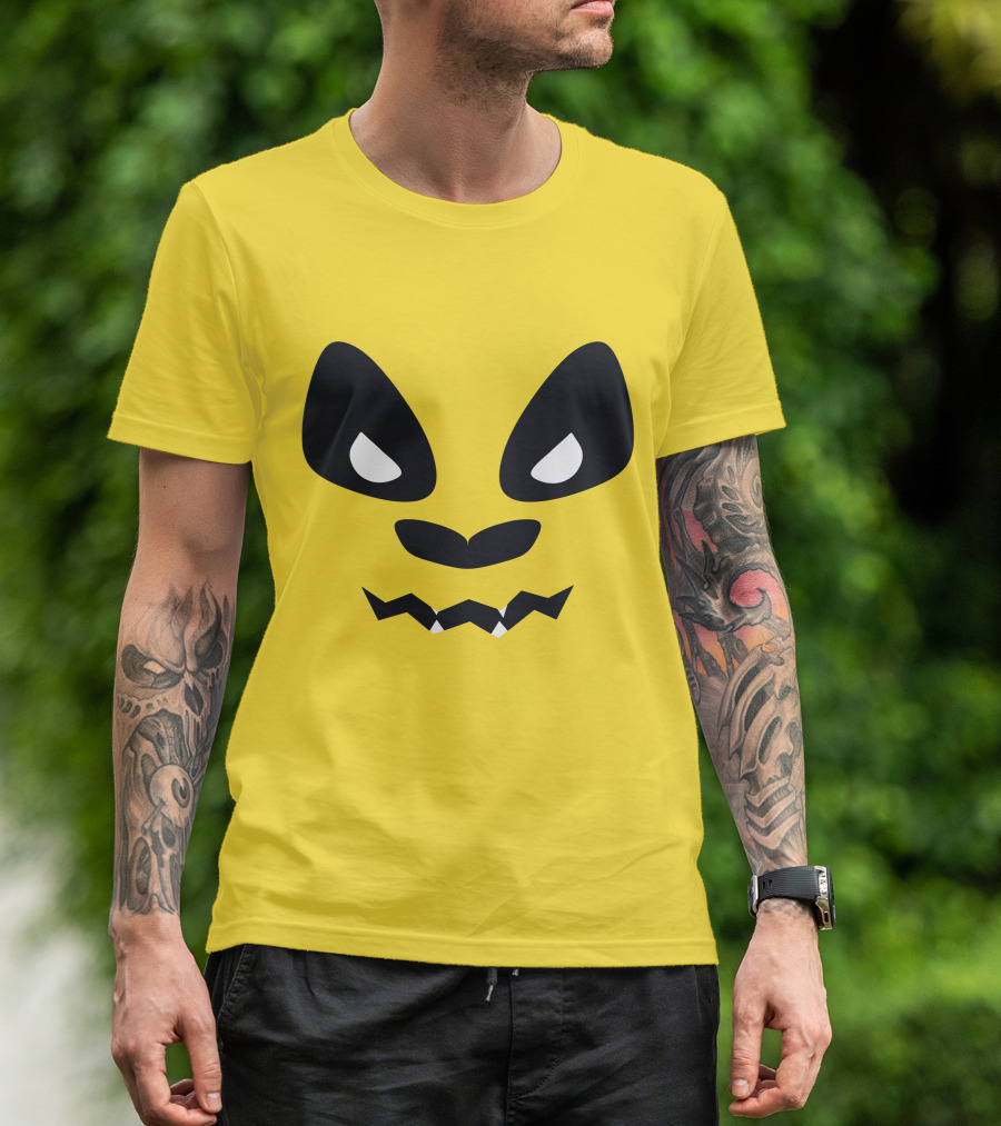 Sapnap Merch Halloween Panda Face Yellow T-Shirt