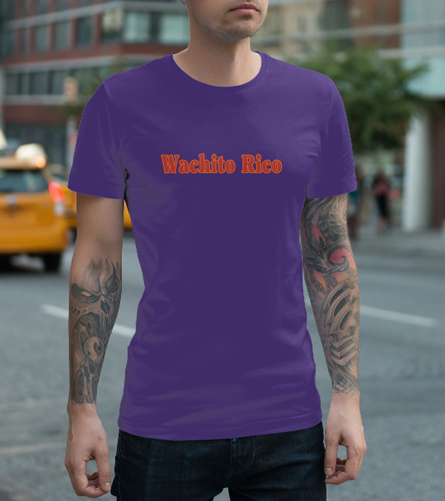 Wachito Rico Purple Text T-Shirt
