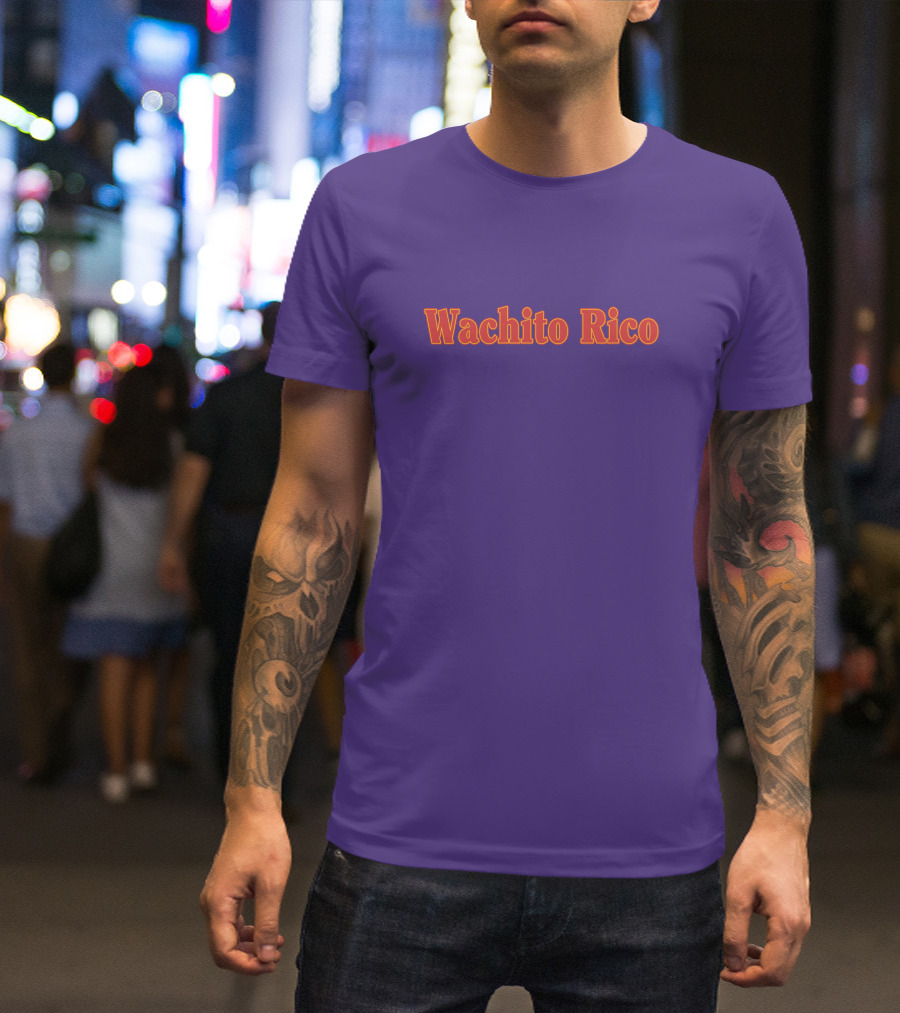 Wachito Rico Purple Text T-Shirt