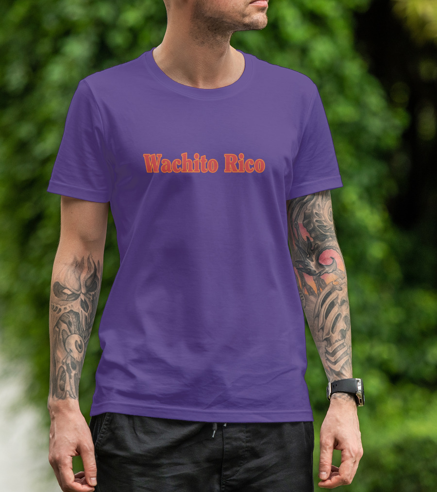 Wachito Rico Purple Text T-Shirt