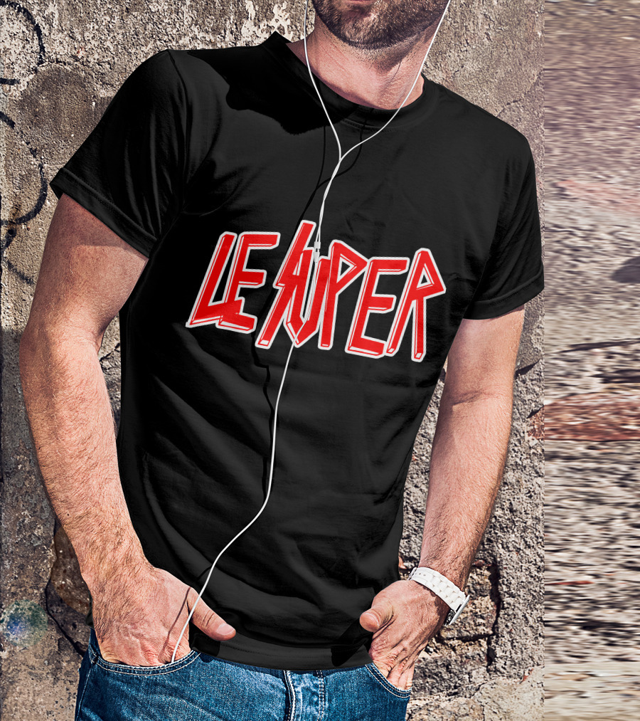 Rhest Ville Le Super Bold Red Typography T-Shirt