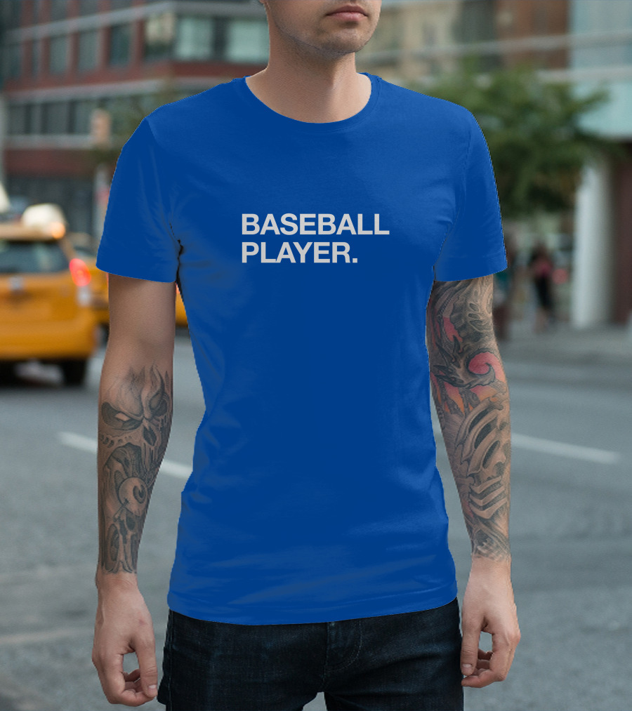Scott Changnon Baseball Player Blue Text T-Shirt