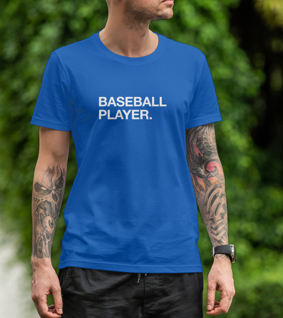 Scott Changnon Baseball Player Blue Text T-Shirt