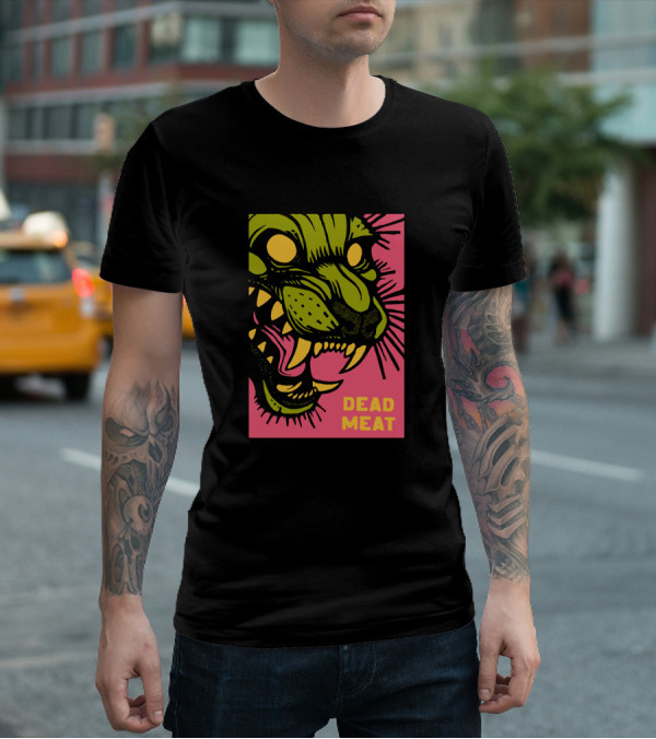 Stablercake Dead Meat Neon Tiger Face T-Shirt
