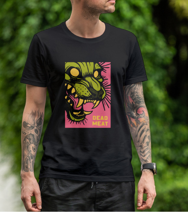 Stablercake Dead Meat Neon Tiger Face T-Shirt