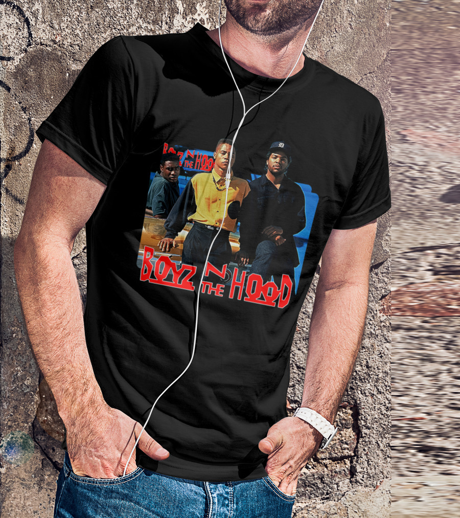 Boyz N The Hood Movie Characters Standing By Car T-Shirt