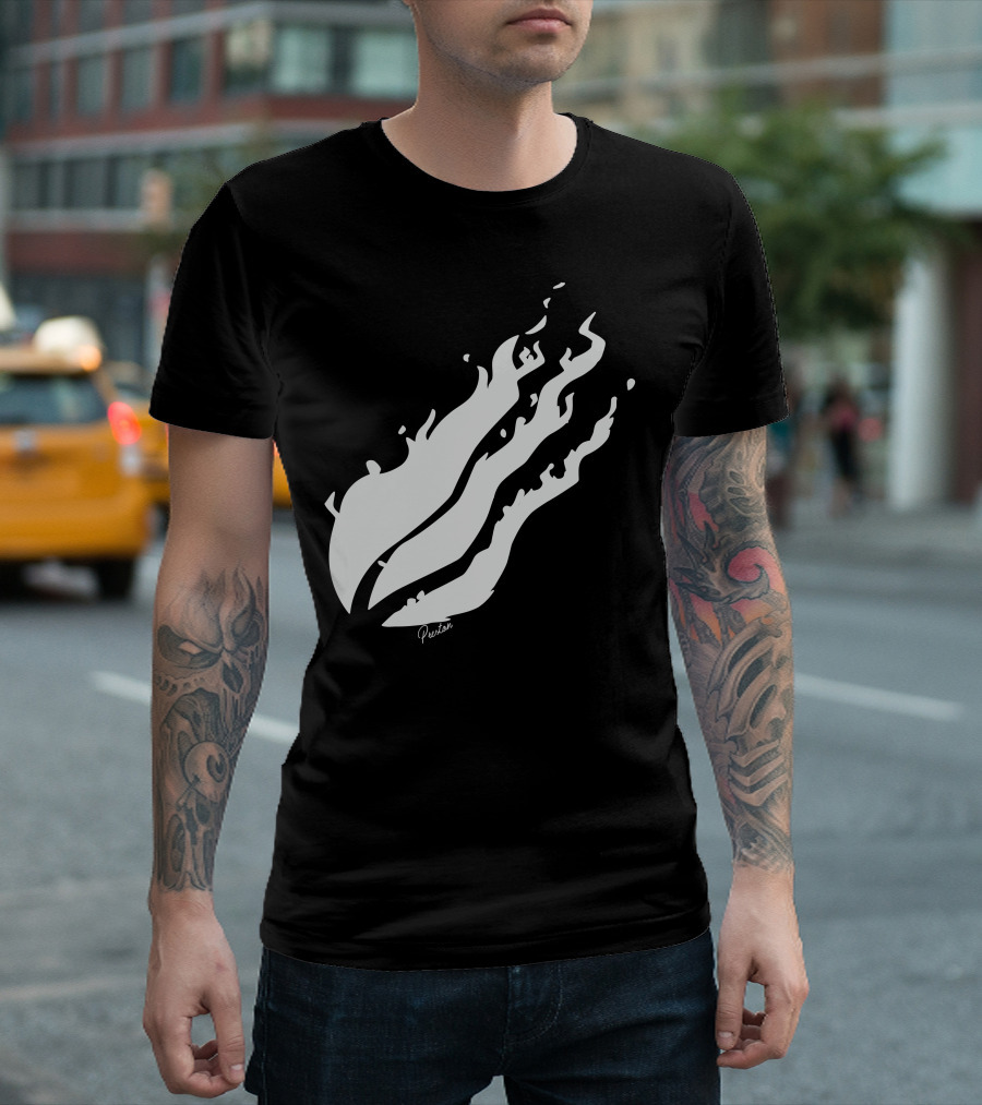 Preston Flame Black White T-Shirt