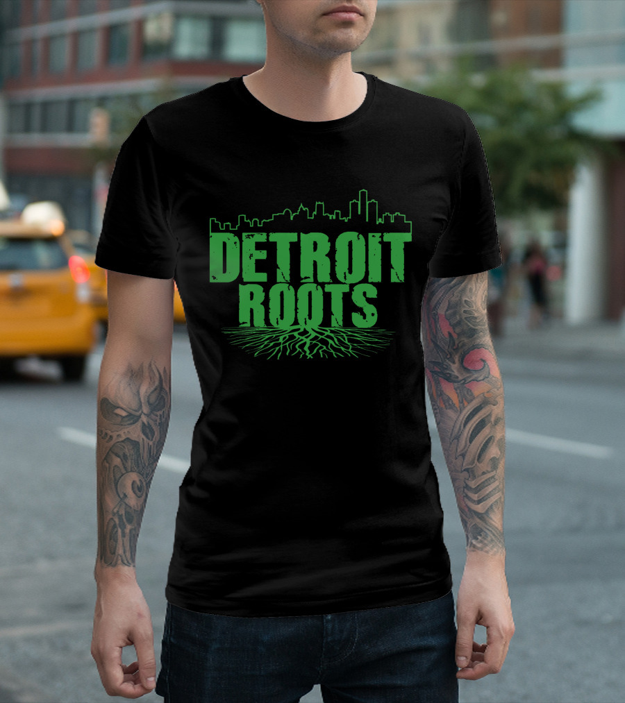 Detroit Roots Skyline Tree T-Shirt