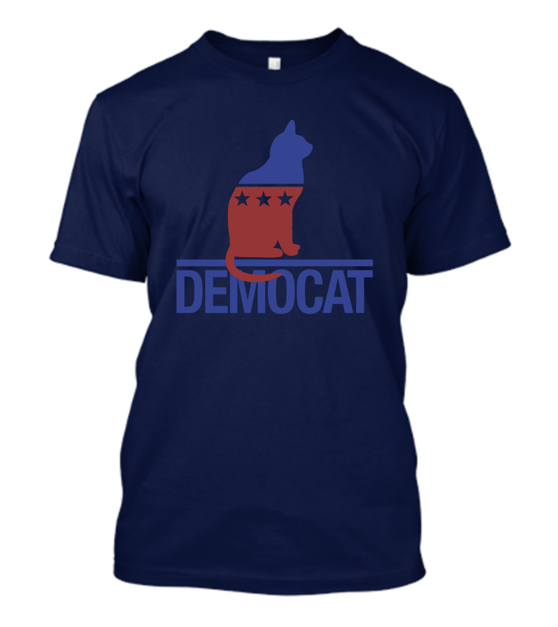 Democat Democrat Cat Political Stars Patriot T-Shirt