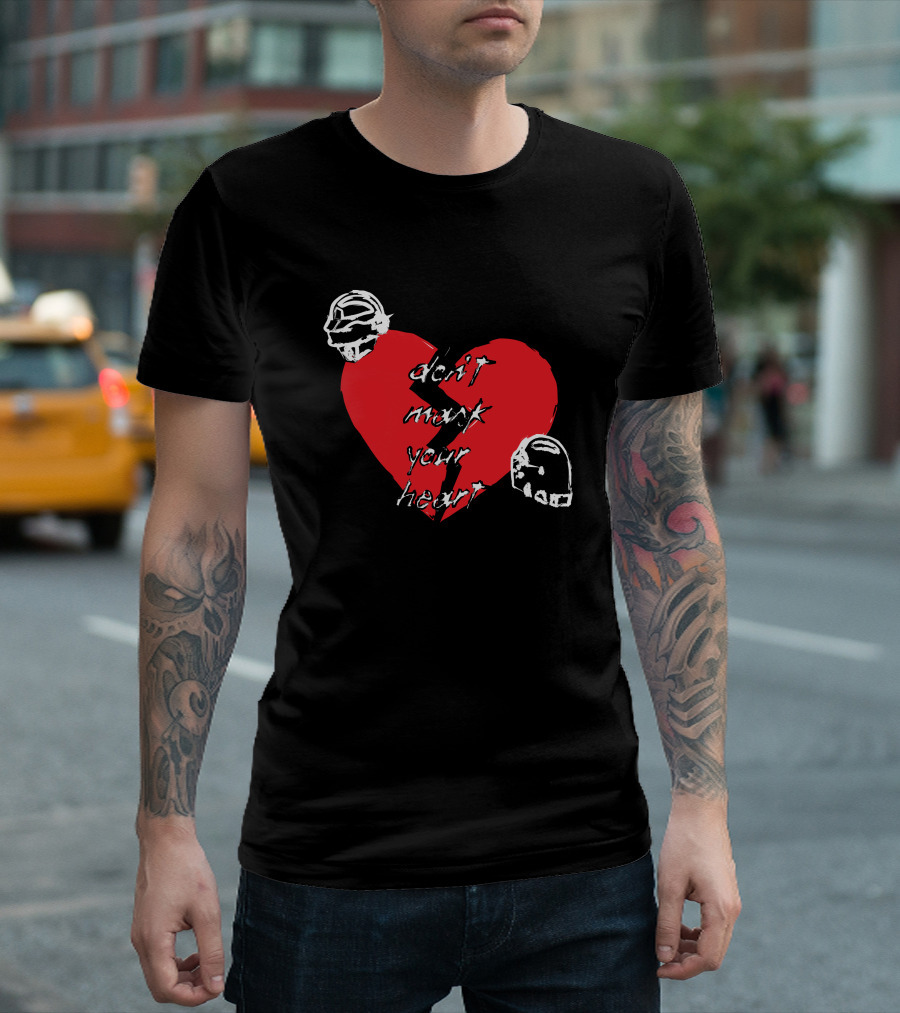Don't Mark Your Heart Daft Helmets Shirtbimbo Merch T-Shirt