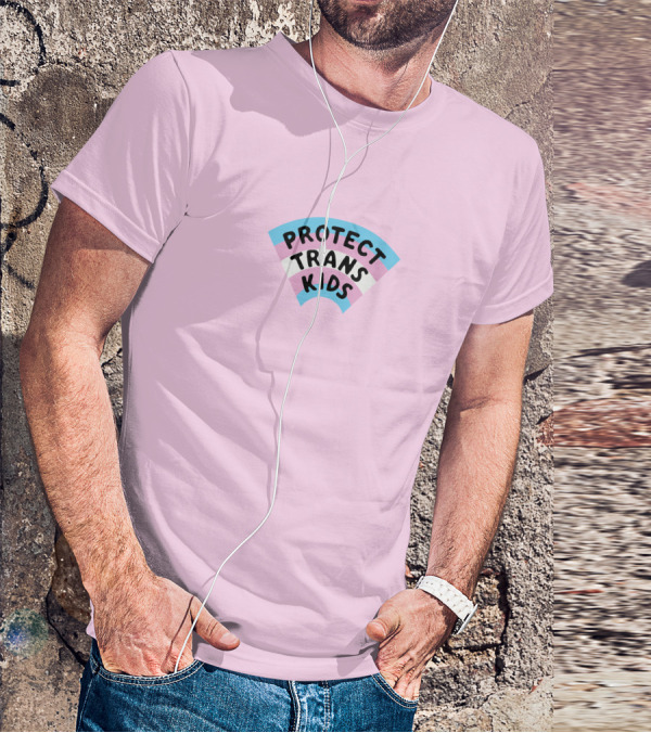 Protect Trans Kids Rainbow Flag Katiemckorra T-Shirt