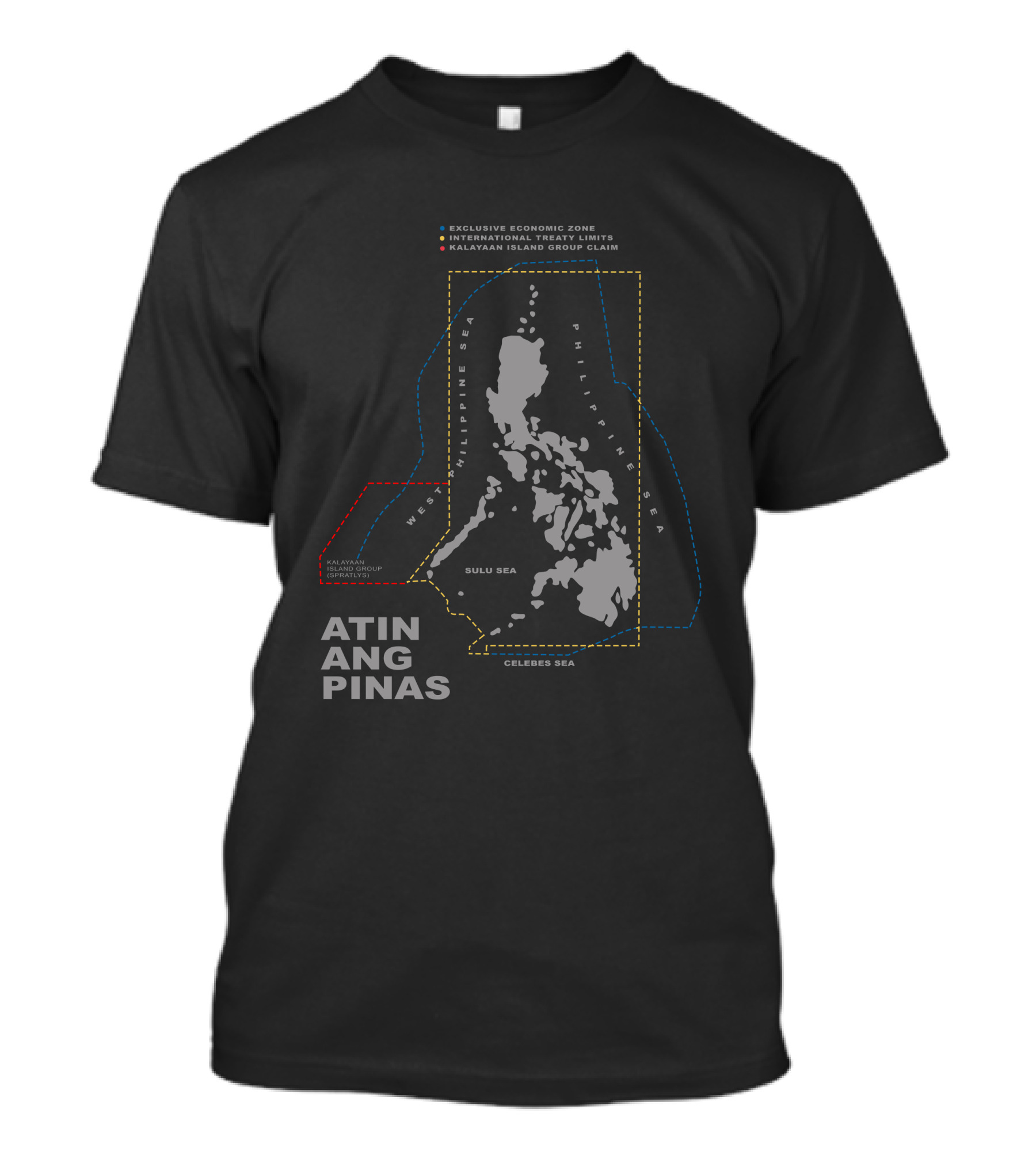 Atin Ang Pinas Exclusive Economic Zone Kalayaan Island Group Claim Map T-Shirt
