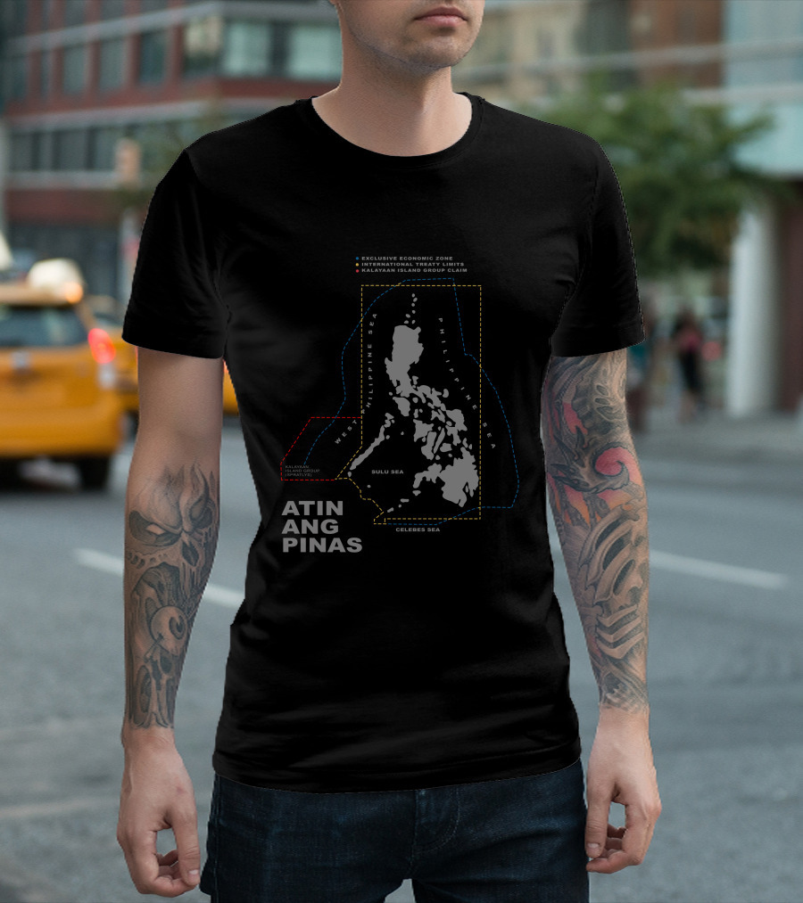 Atin Ang Pinas Exclusive Economic Zone Kalayaan Island Group Claim Map T-Shirt