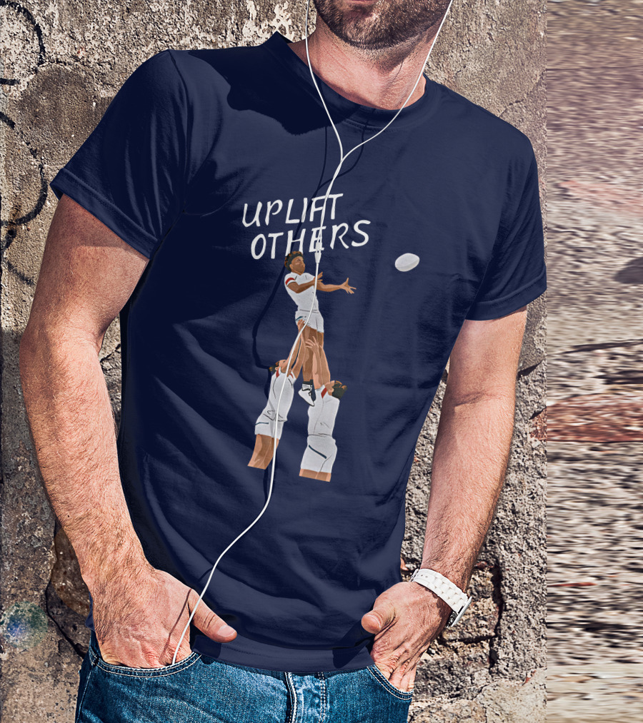 Kristhomas11 Uplift Others Rugby Teamwork Inspired T-Shirt