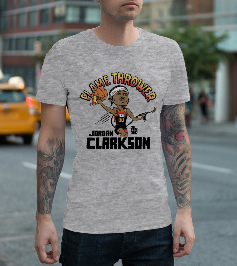 Flamethrower Jordan Clarkson Utah Basketball T-Shirt