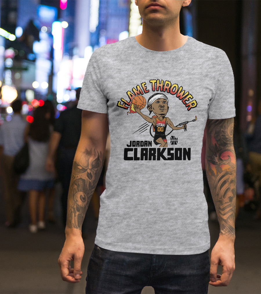 Flamethrower Jordan Clarkson Utah Basketball T-Shirt