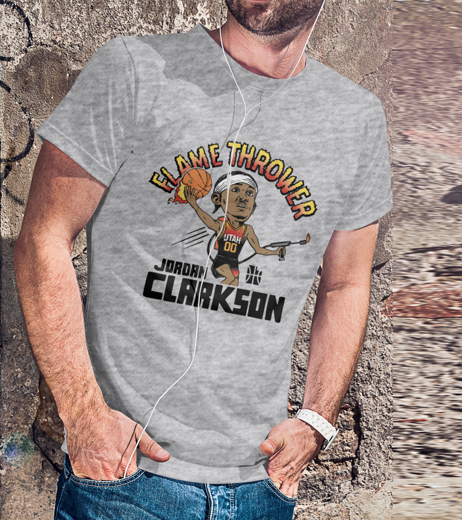 Flamethrower Jordan Clarkson Utah Basketball T-Shirt