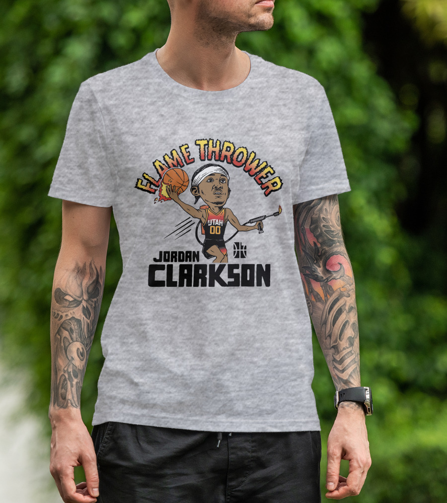 Flamethrower Jordan Clarkson Utah Basketball T-Shirt