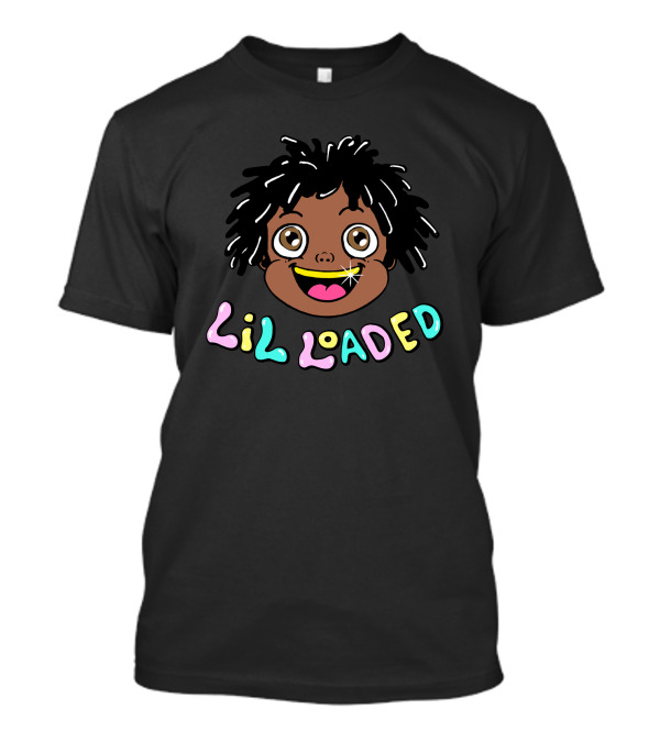 Lil Loaded Colorful Cartoon Face T-Shirt