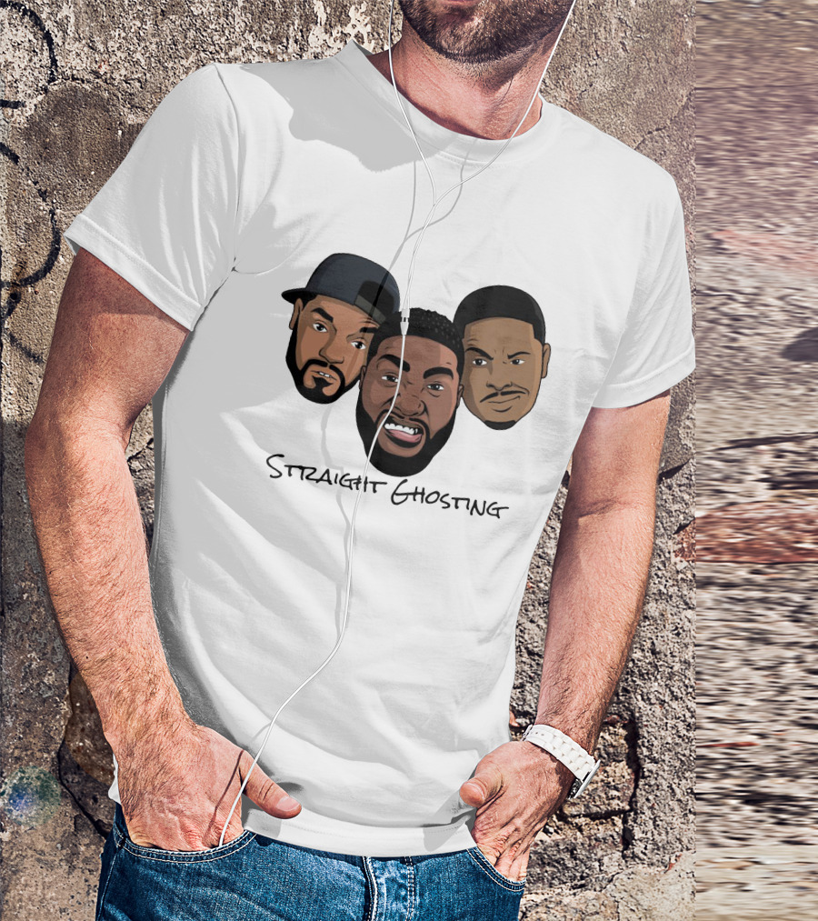 Straight Ghosting Ghost Brothers Faces T-Shirt