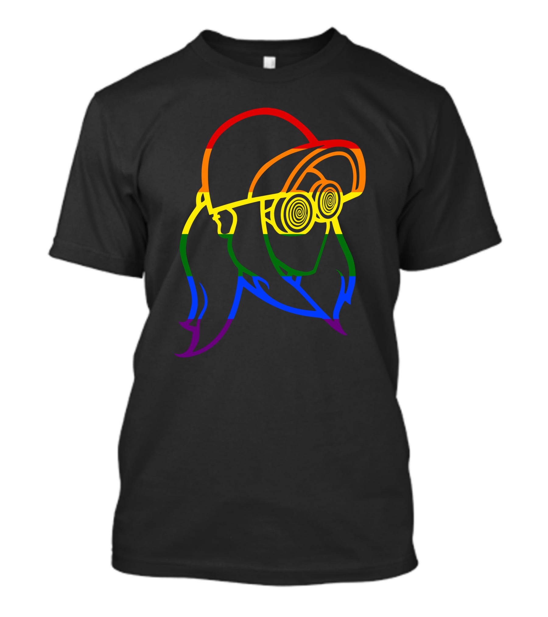 Rezz Rainbow Pride DJ Icon With Spiral Glasses T-Shirt