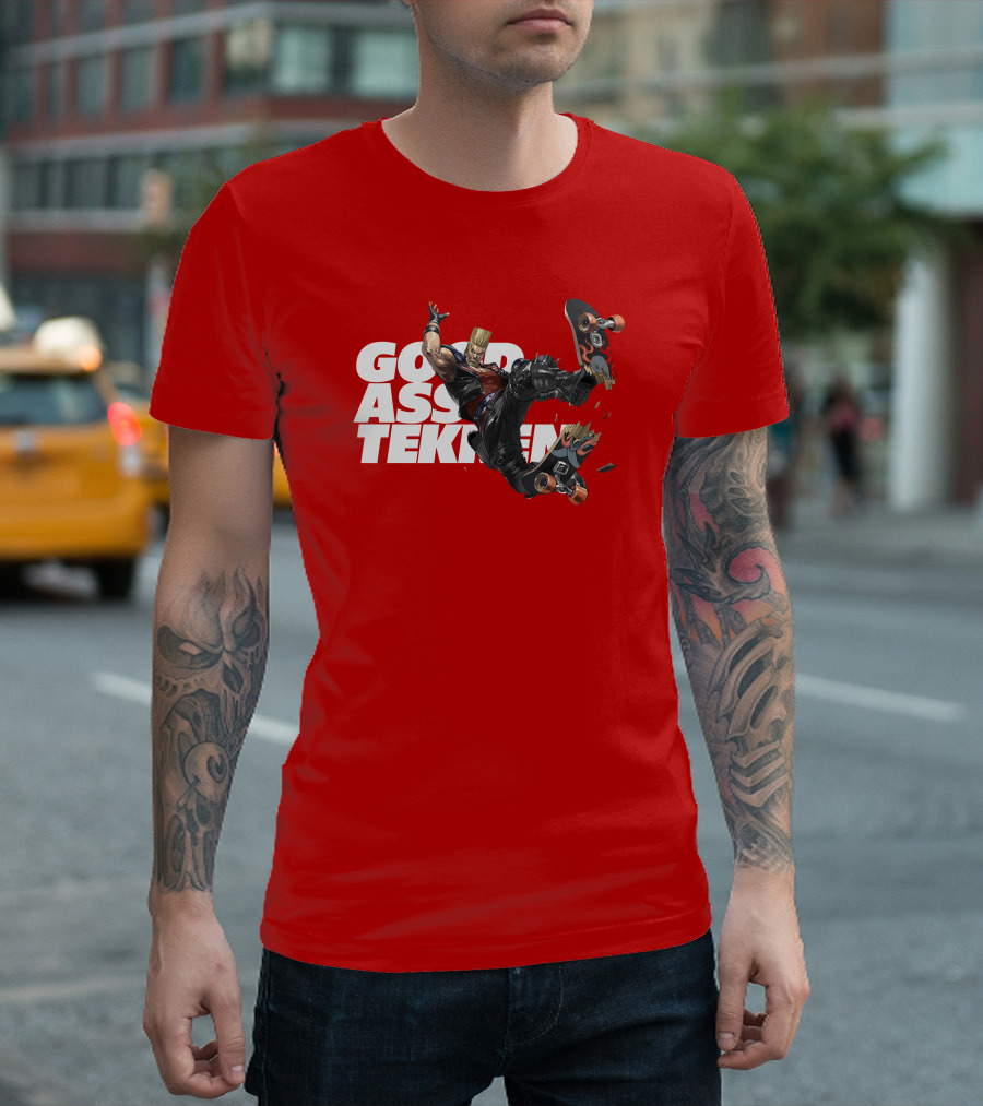 Thea Trinidad Good Ass Tekken Paul Phoenix Skateboarding T-Shirt