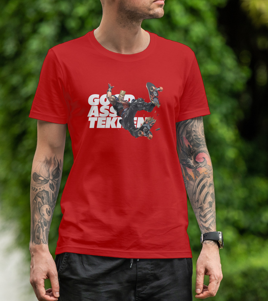 Thea Trinidad Good Ass Tekken Paul Phoenix Skateboarding T-Shirt
