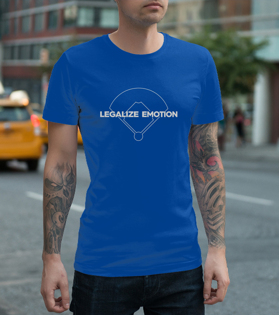 Trevorbauer Merch Legalize Emotion Baseball Field Diagram T-Shirt
