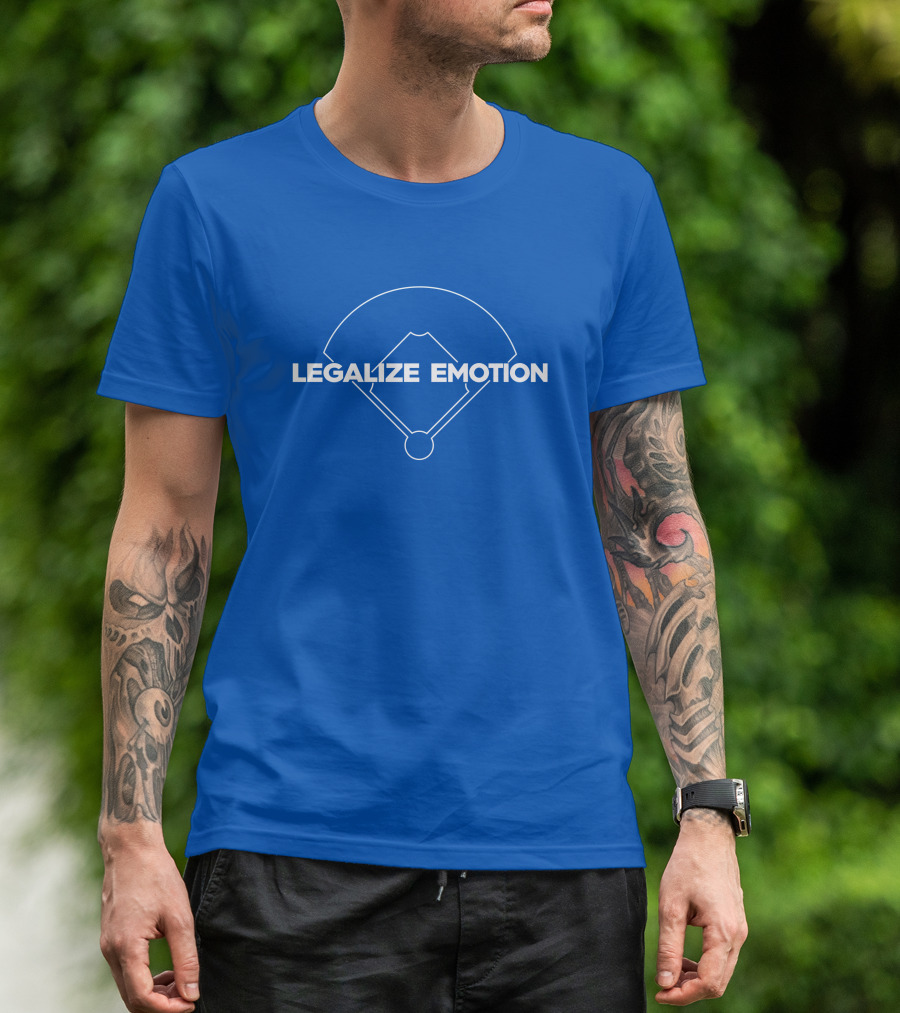 Trevorbauer Merch Legalize Emotion Baseball Field Diagram T-Shirt