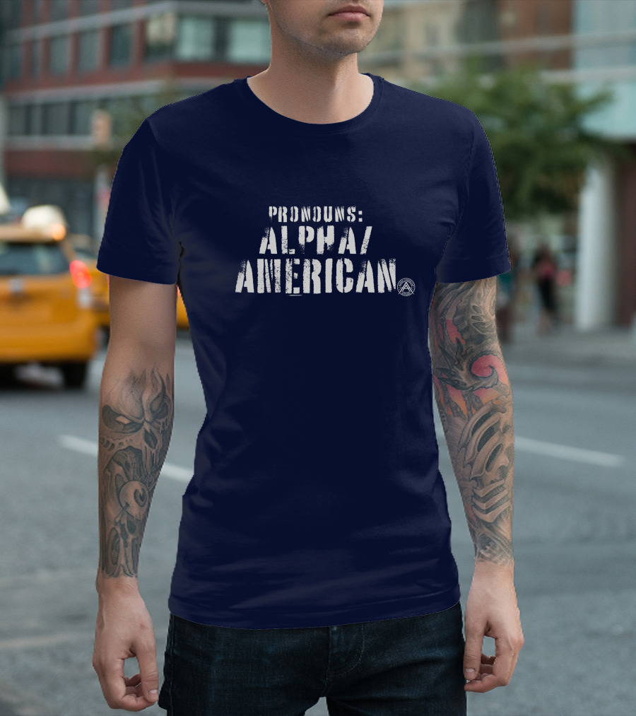 Alpha American Pronouns Alpha American Textured T-Shirt