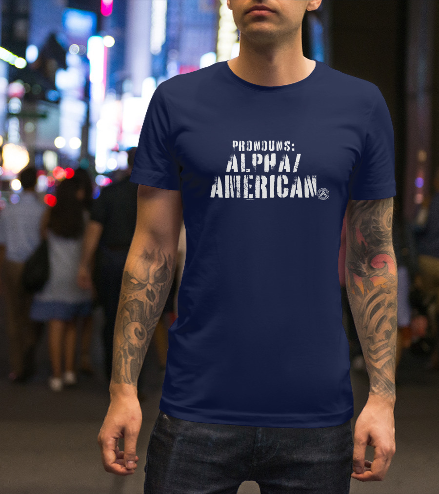 Alpha American Pronouns Alpha American Textured T-Shirt