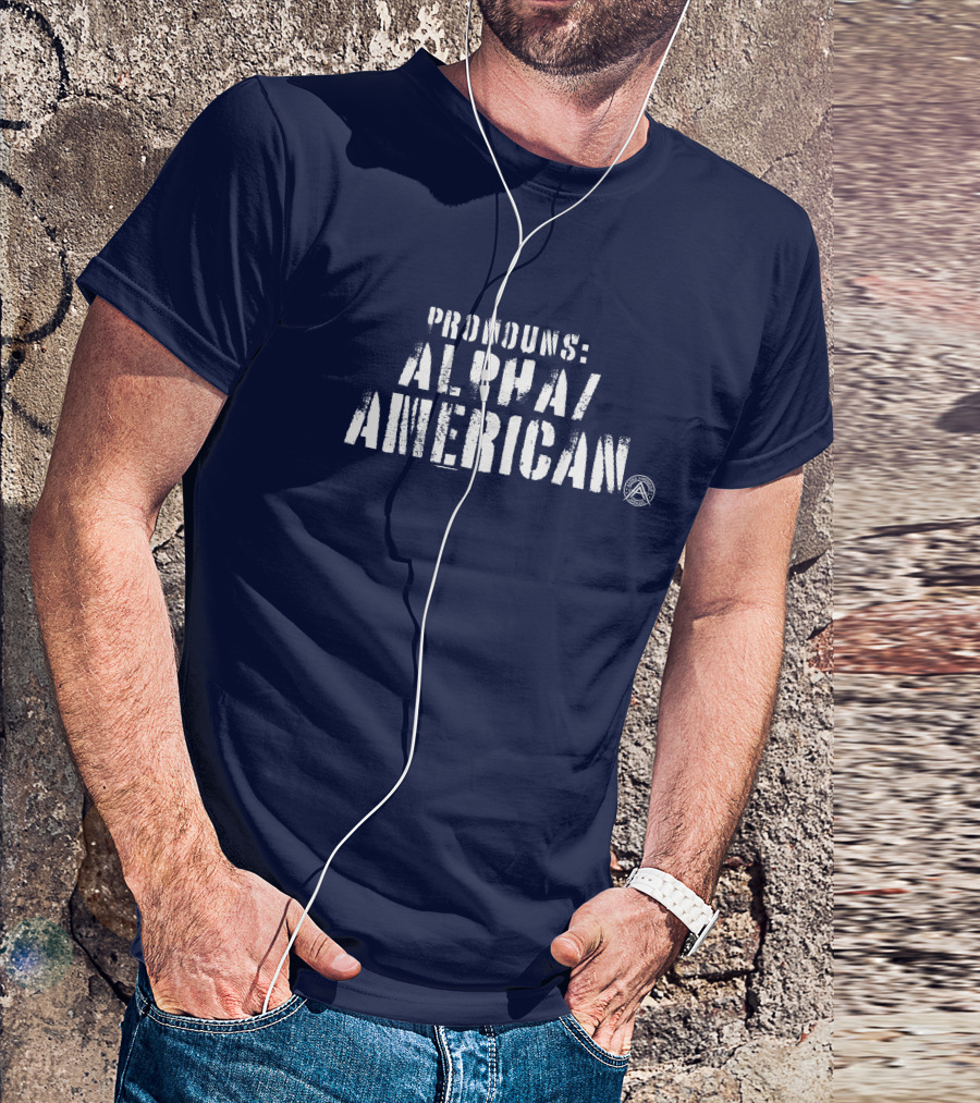 Alpha American Pronouns Alpha American Textured T-Shirt