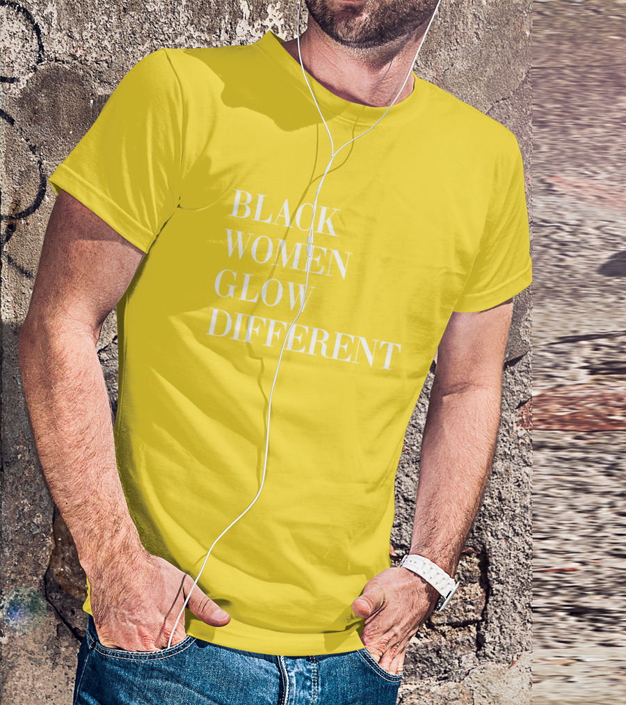 Black Women Glow Different Angela Bassett T-Shirt