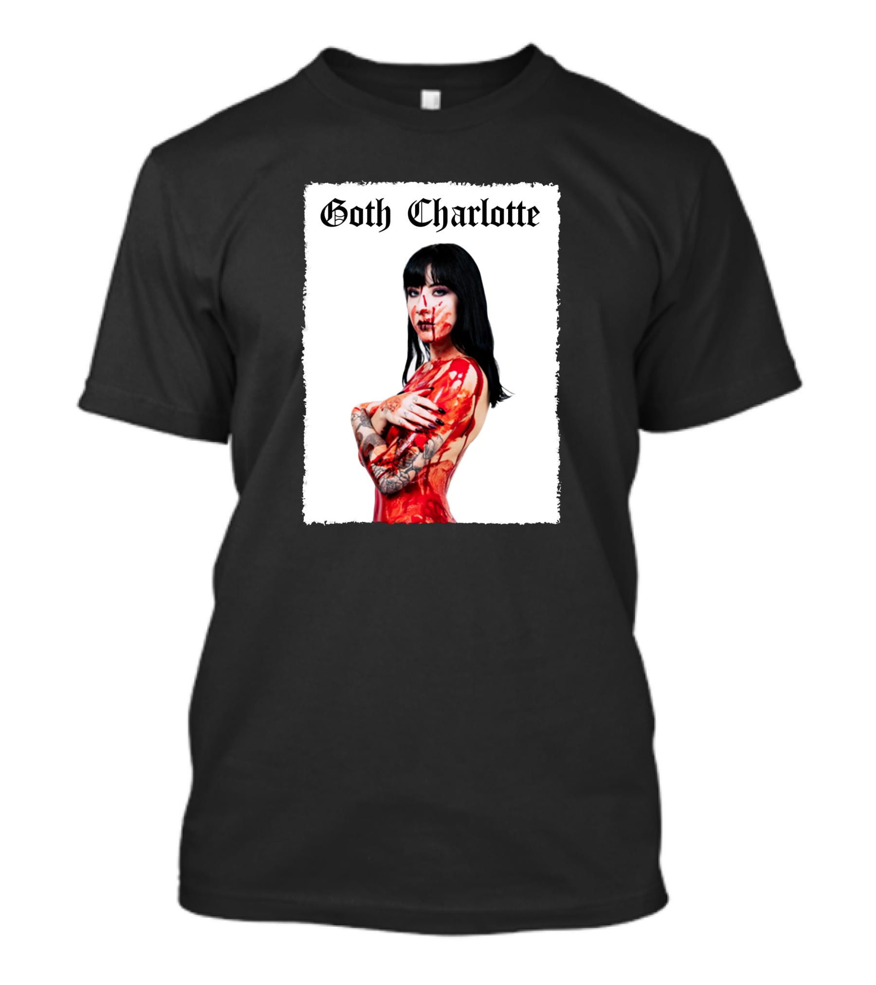 Goth Charlotte Blood Tattoo Art Dark T-Shirt