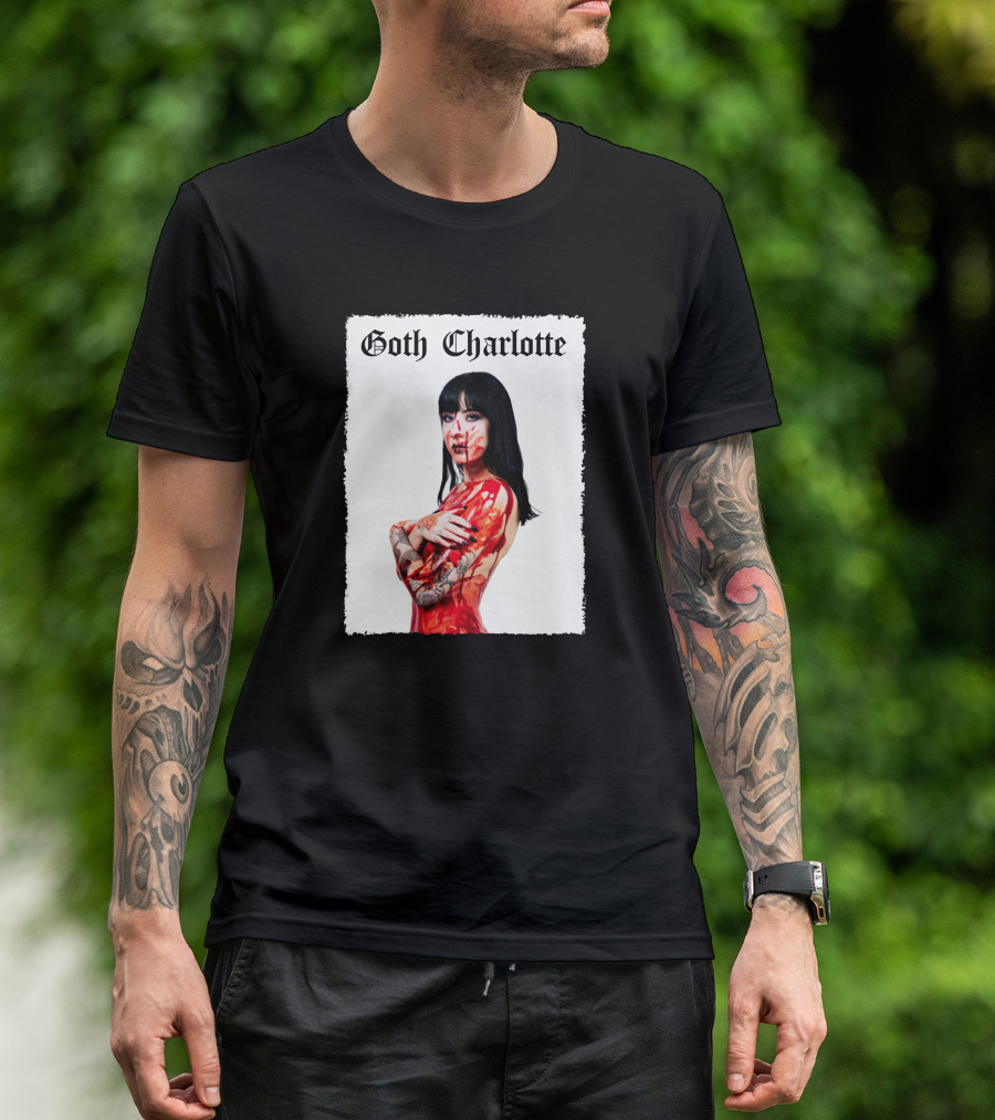 Goth Charlotte Blood Tattoo Art Dark T-Shirt