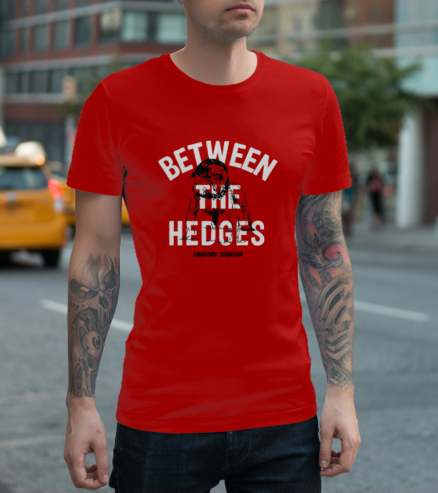 Between the Hedges Sanford Stadium Bulldog T-Shirt