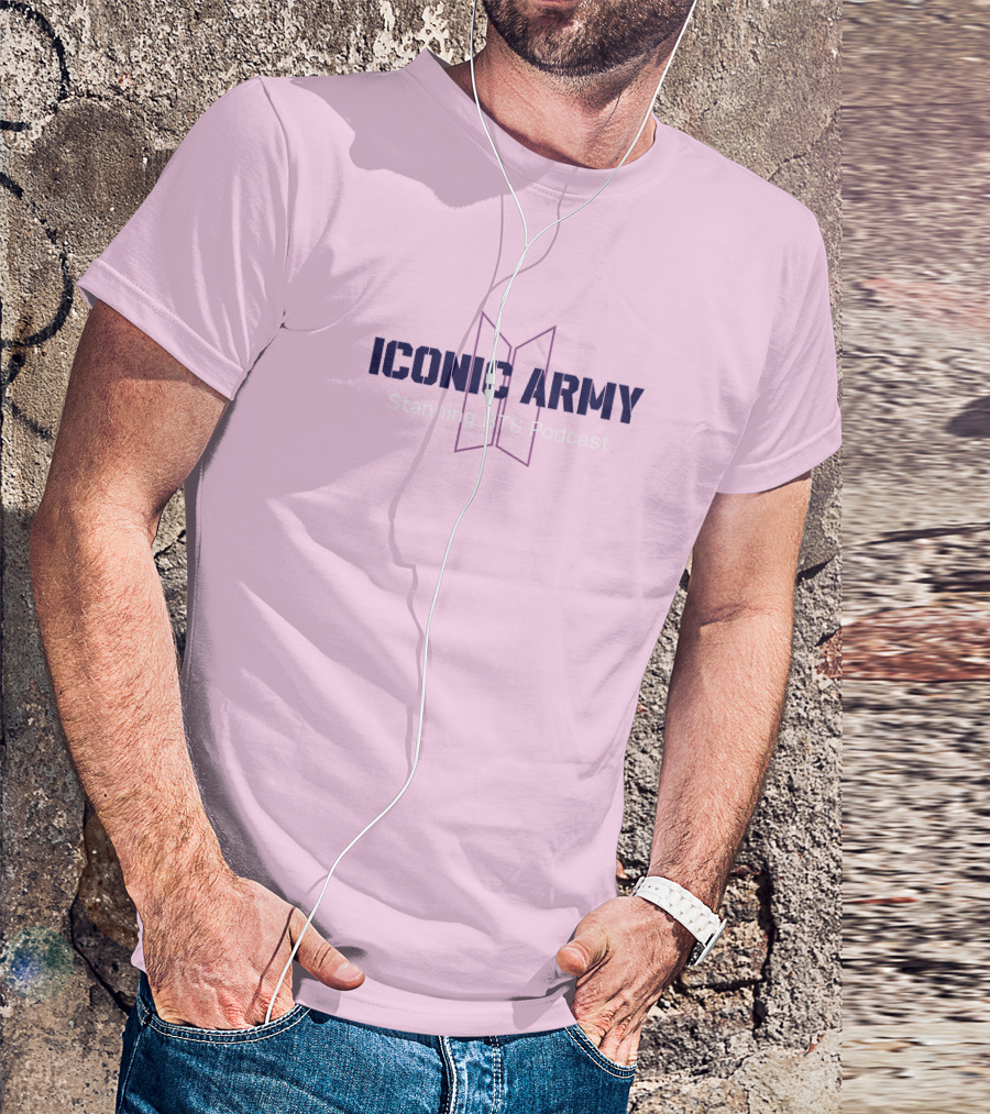 Iconic Army Stanning BTS Podcast T-Shirt