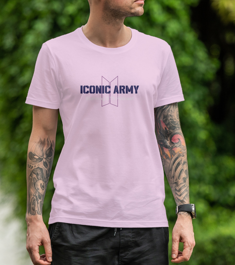 Iconic Army Stanning BTS Podcast T-Shirt