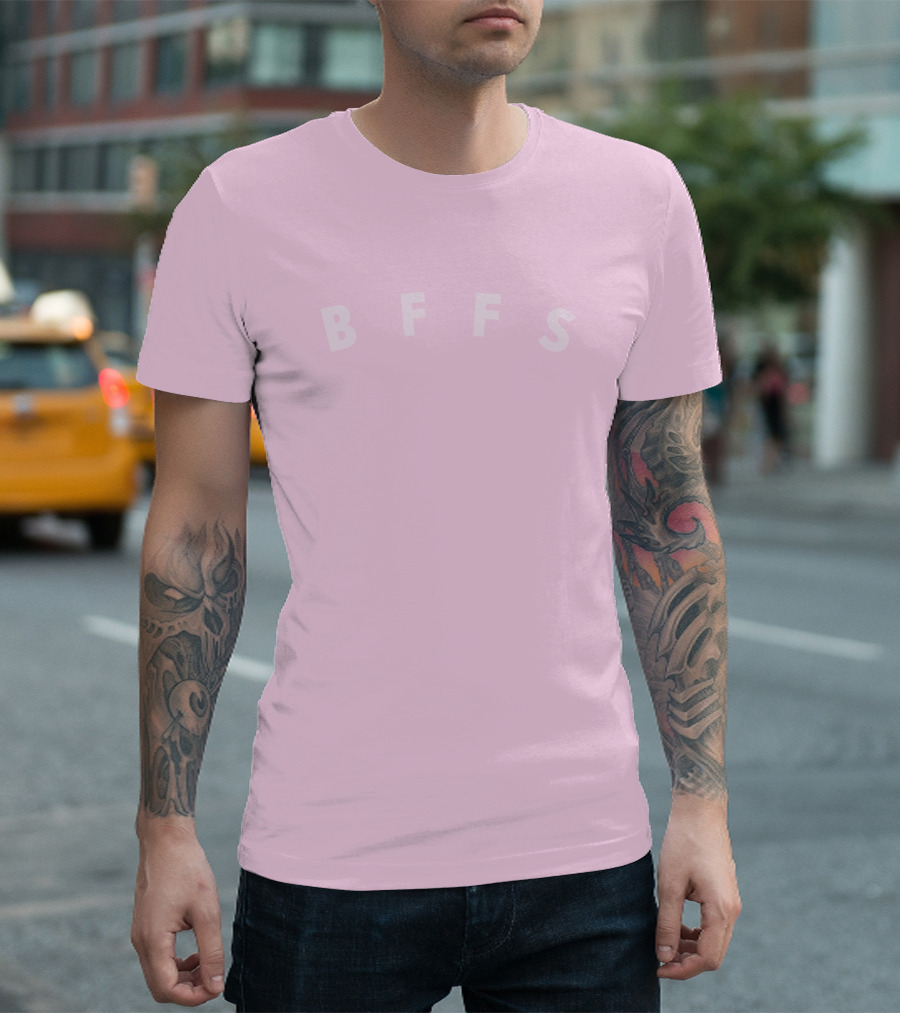 BFFs Puff Print Pink T-Shirt